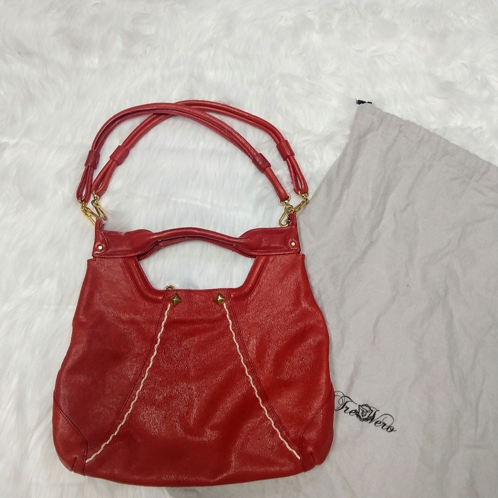 🌹Tre Vero Red Leather Purse & Dust Cover